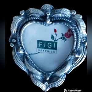 Heart Brooch with Photo Insert